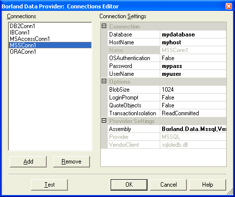 Connections Editor